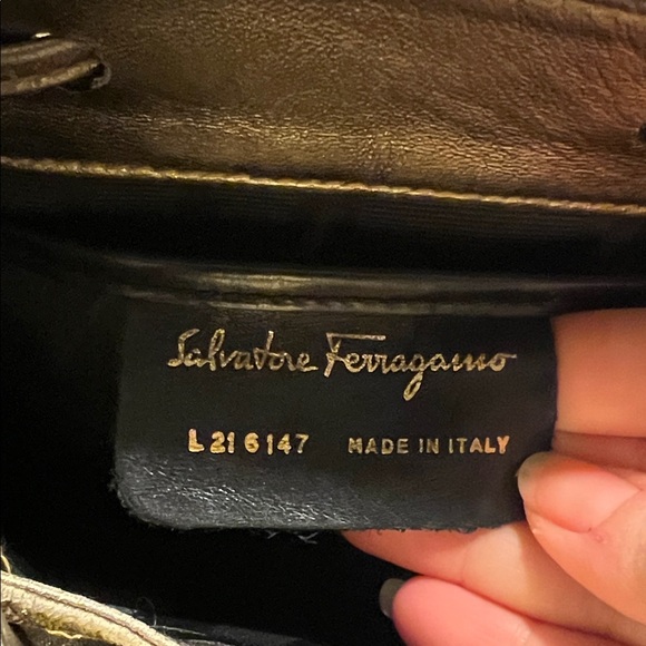 Salvatore Ferragamo Metallic Gold Shoulder Bag - Picture 8 of 12